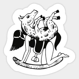 Topsy turvy - backwards Sticker